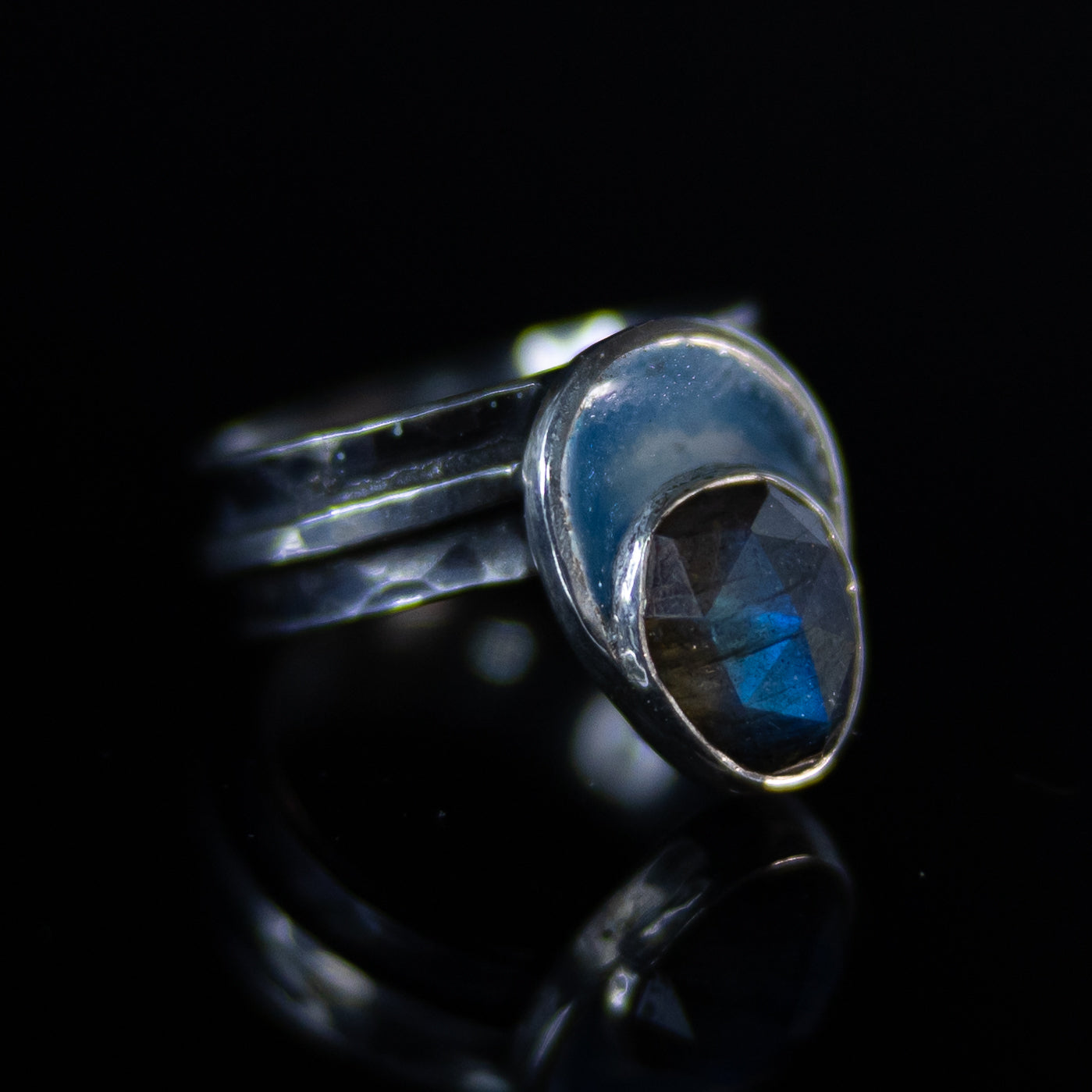 Labradorite Enamel Ring
