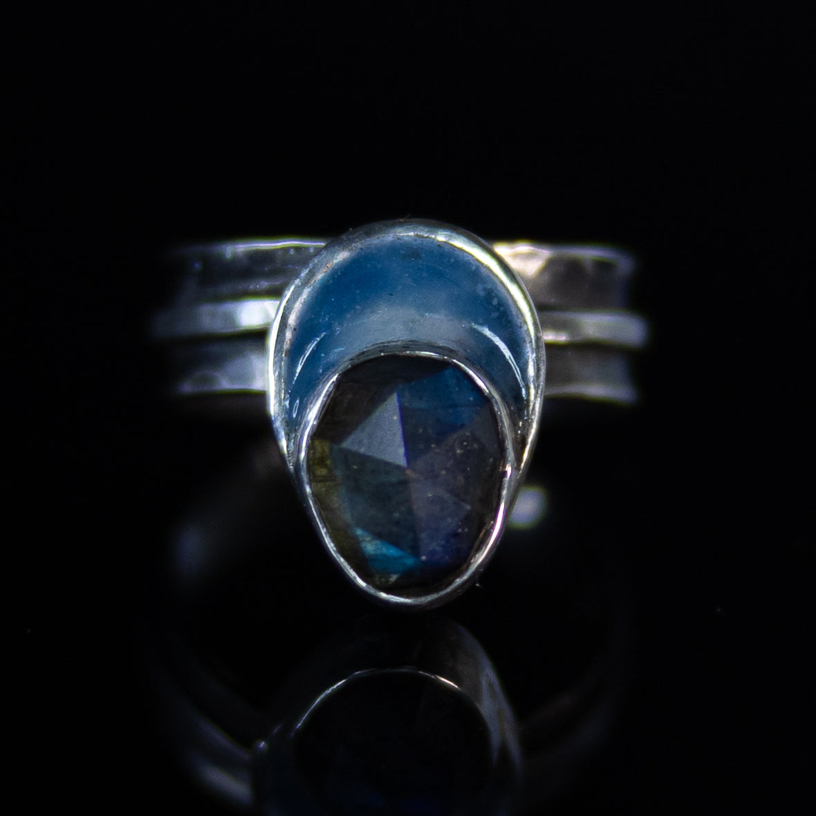 Labradorite Enamel Ring