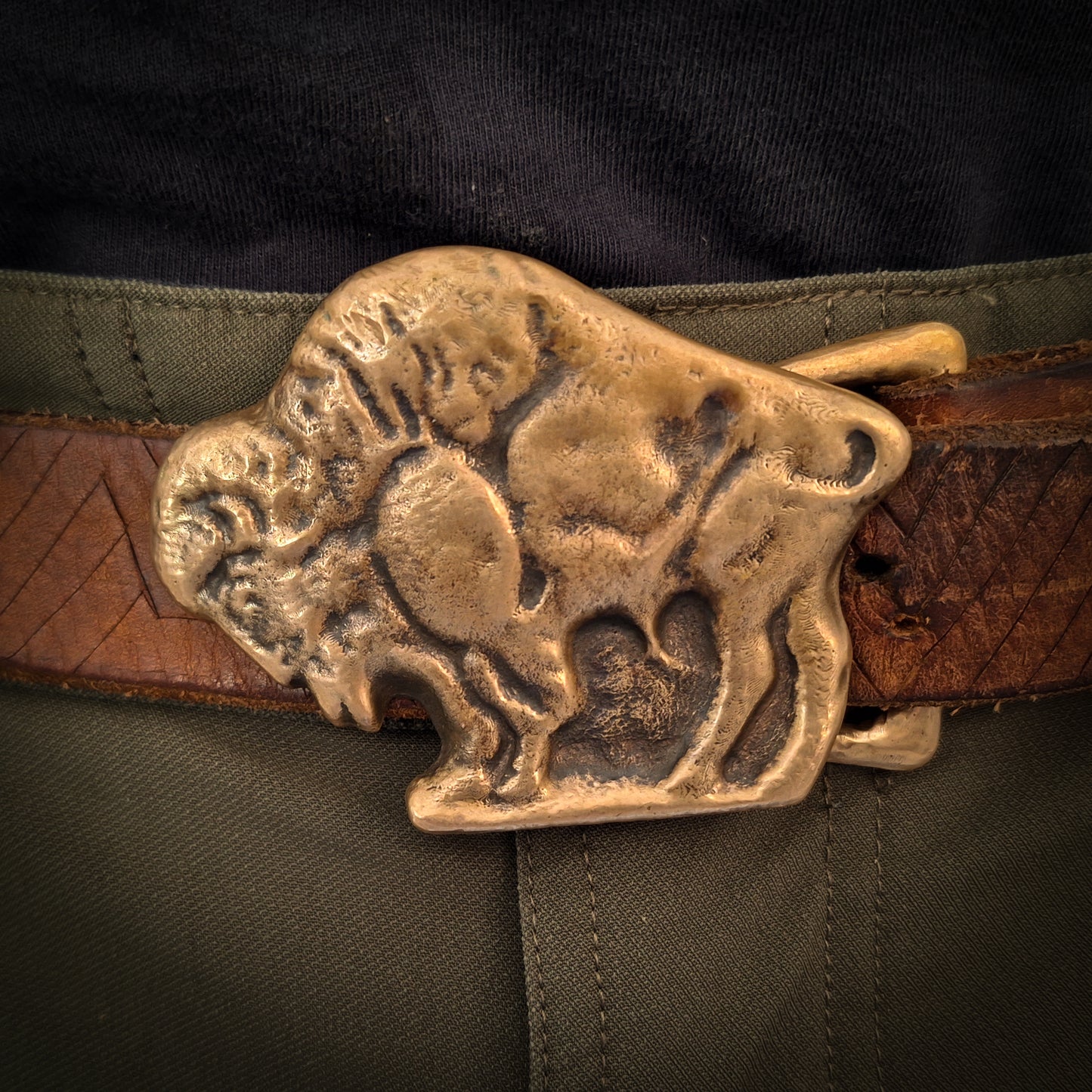 Bronze Bison Buckle