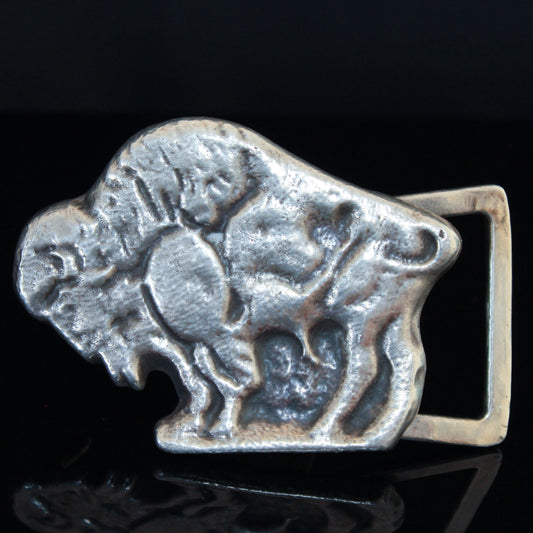 Silver Bison Buckle